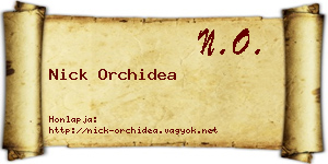 Nick Orchidea névjegykártya